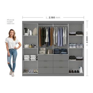 Cl&oacute;set Di Poretti Design Closet Click / 4 Puertas / 6 Cajones