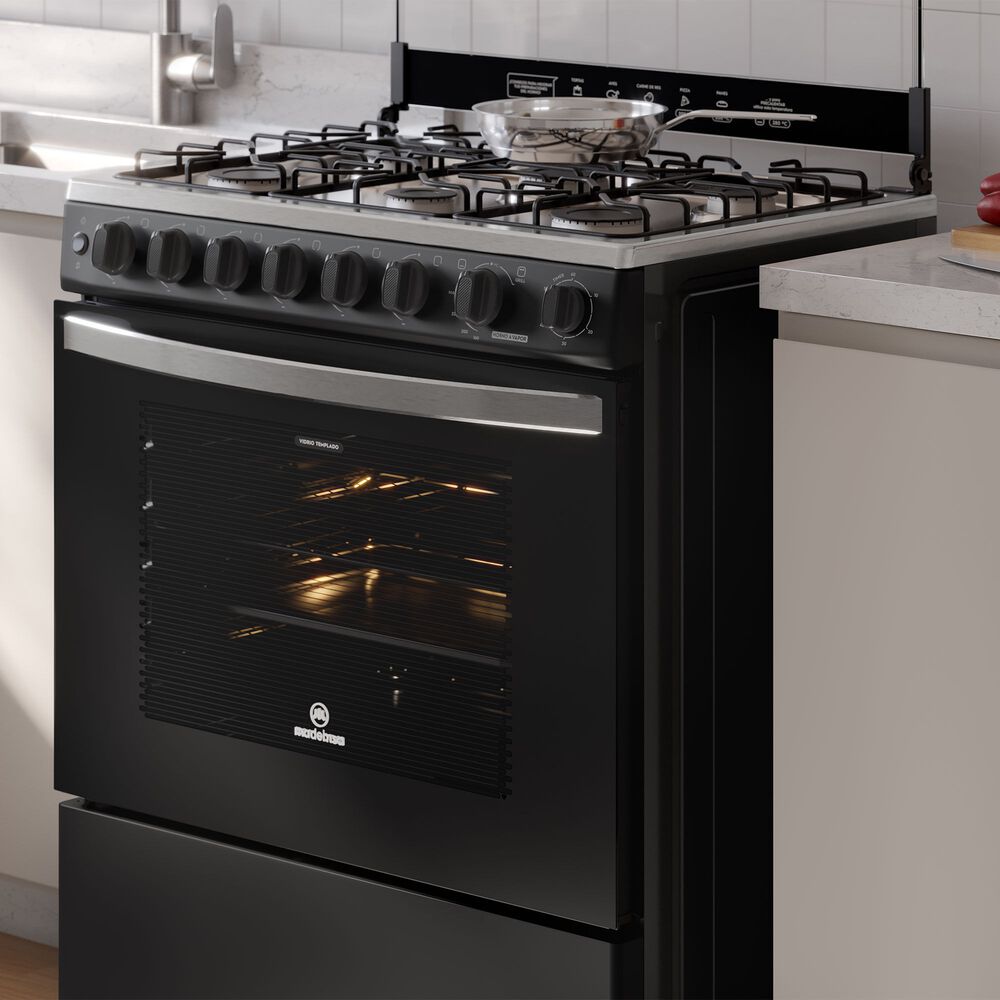 Cocina A Gas 6 Platos Horno Vapor Y Parrilla Pletina Fm6spc Negra image number 13.0