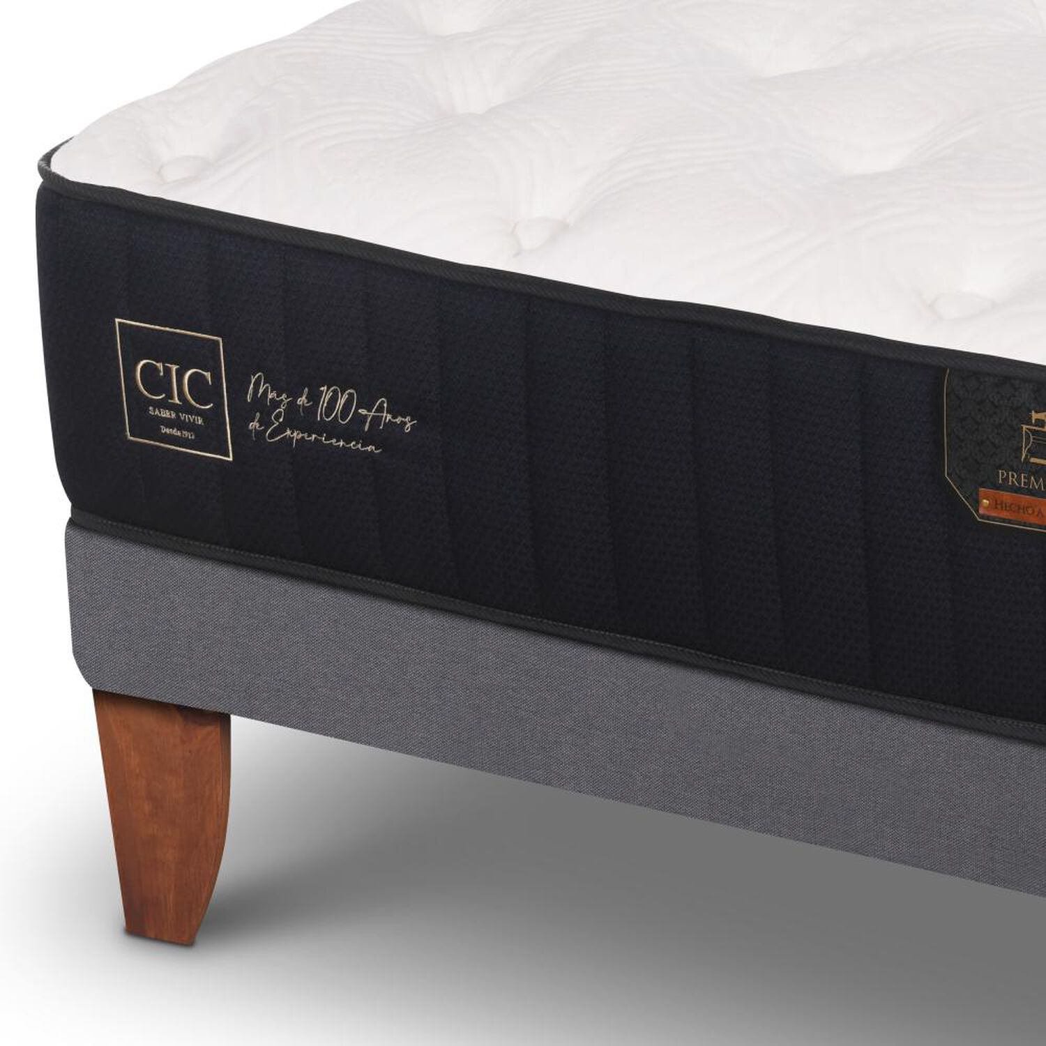 Cama Europea Cic Premium / 1.5 Plazas / Base Normal + Set De Maderas image number 6.0