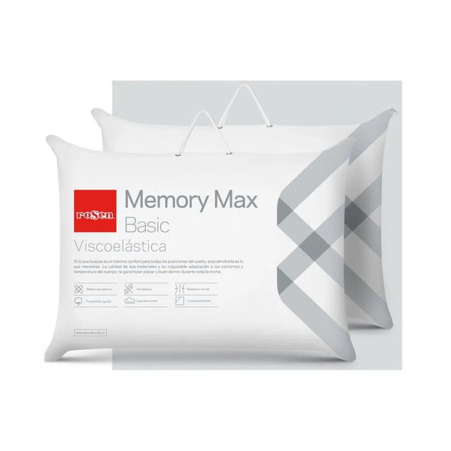 Pack de Almohadas Rosen Memory Max / 42x62 Cm / 2 Unidades image number 0.0