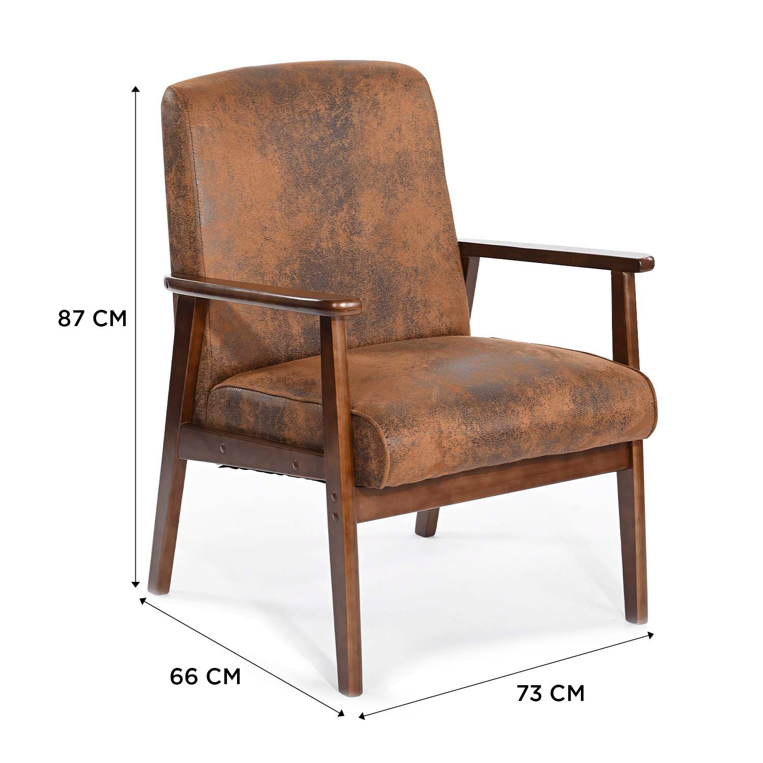 Poltrona Sitial Roma Suede Caf&eacute; image number 2.0