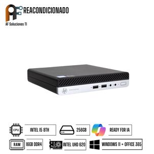 Computador Hp Prodesk 400 G4 Mini(i5 8th - 16gb - 256gb)(win11-office365)reacon..
