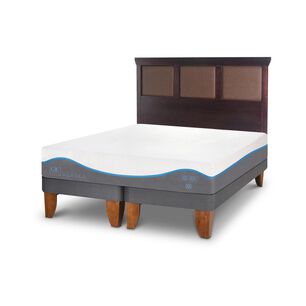 Cama Europea Cic Alaska / 2 Plazas / Base Dividida + Respaldo