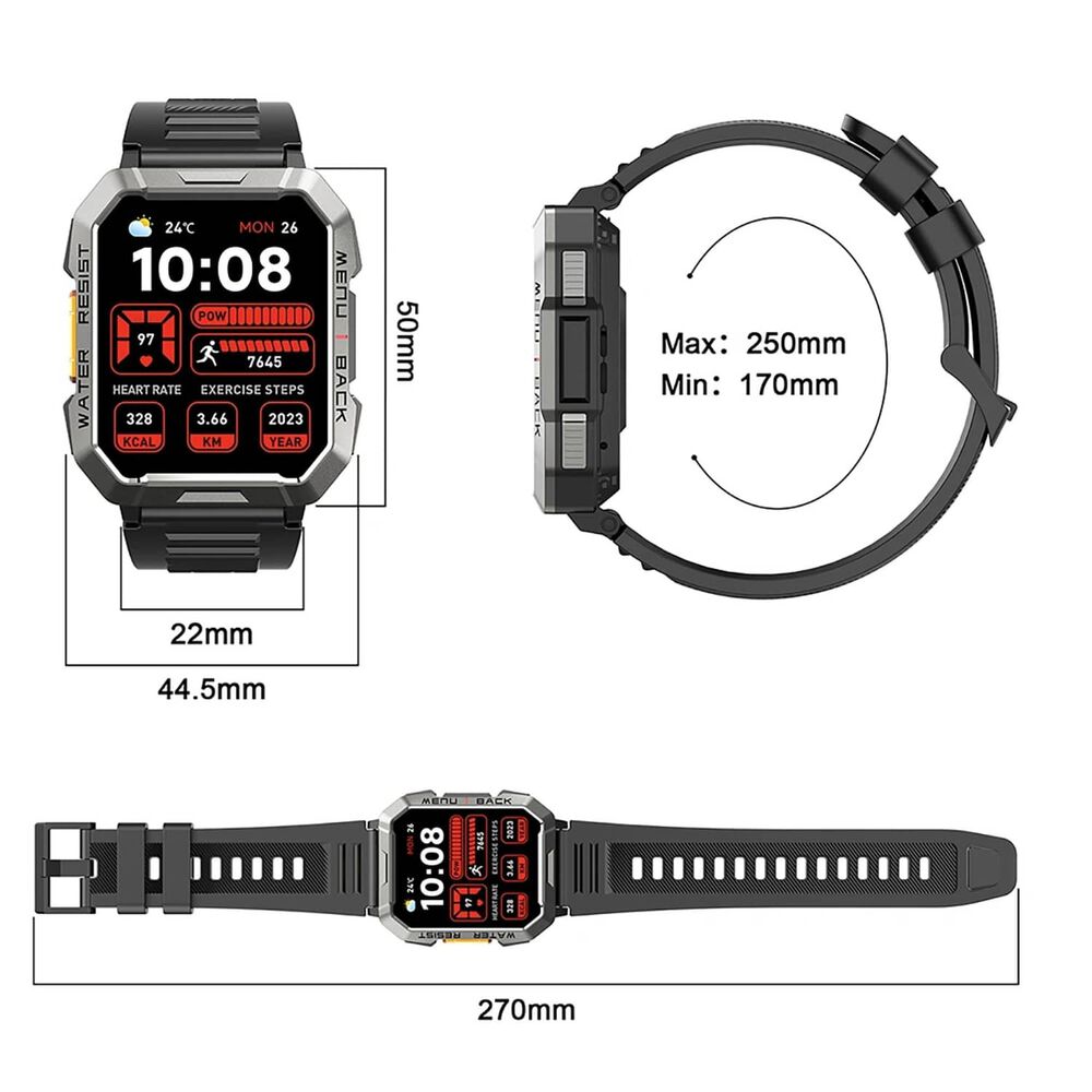 Blackview W60 Resistente Reloj Inteligente Smartwatch Band image number 9.0