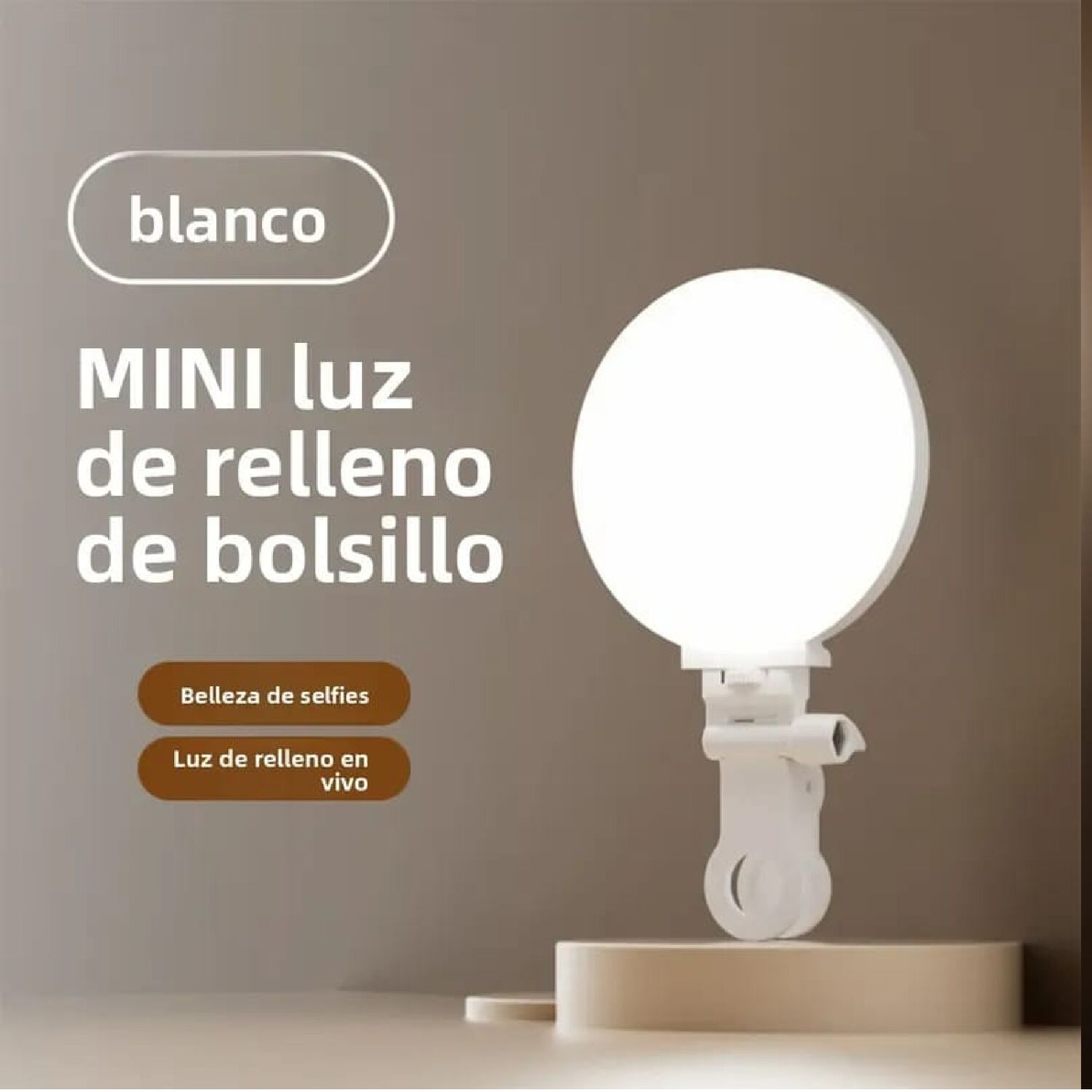 Mini Aro De Luz Selfie Port&aacute;til . image number 2.0