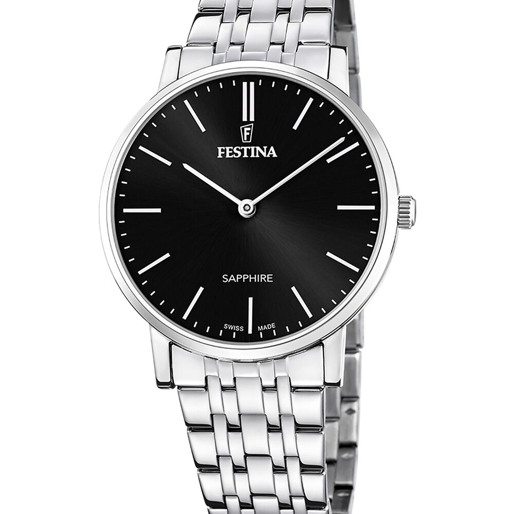 Reloj F20045/4 Festina Swiss Negro Hombre Acero Clásico image number 0.0