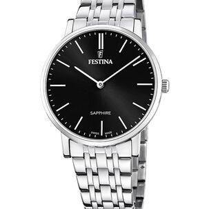 Reloj F20045/4 Festina Swiss Negro Hombre Acero Clásico