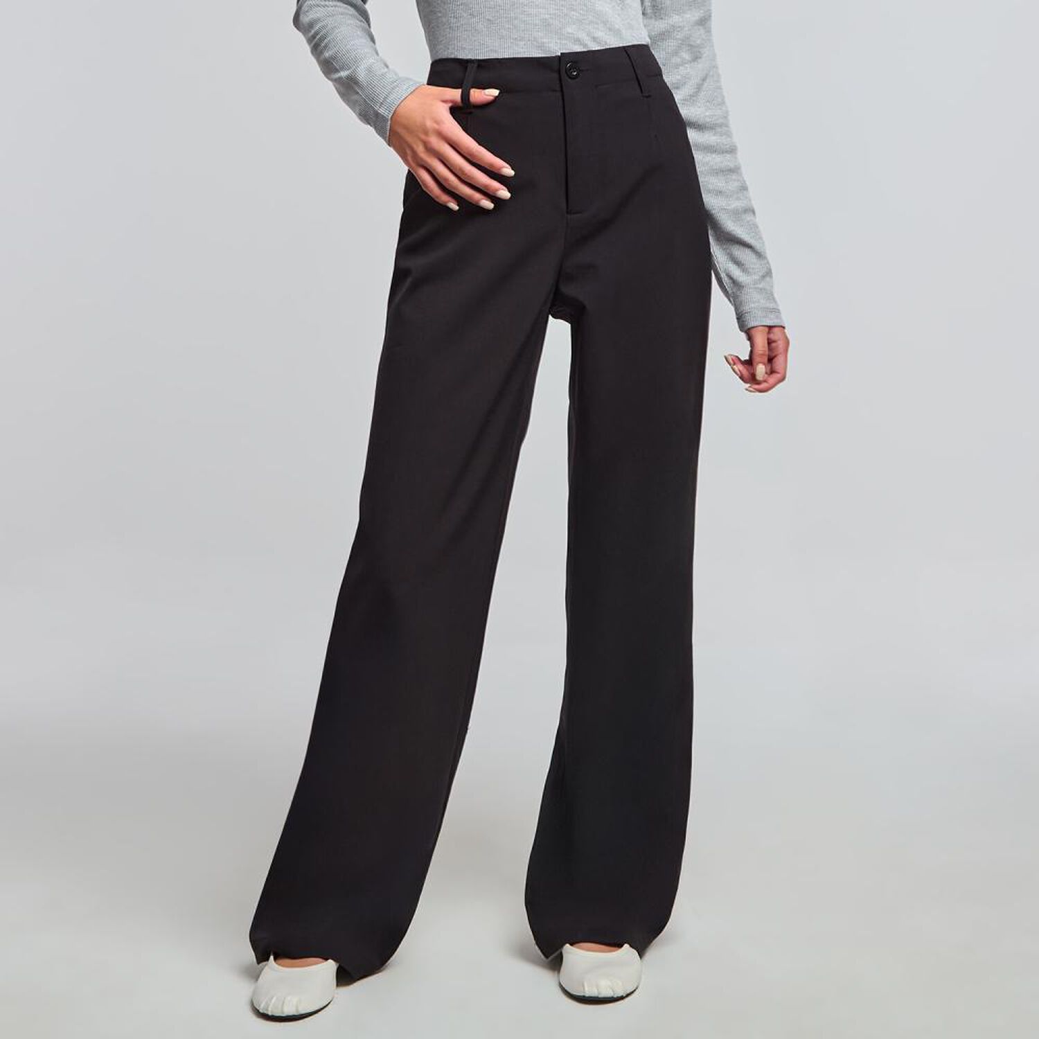 Pantal&oacute;n Sastrero Tiro Alto Flare Mujer Freedom image number 0.0