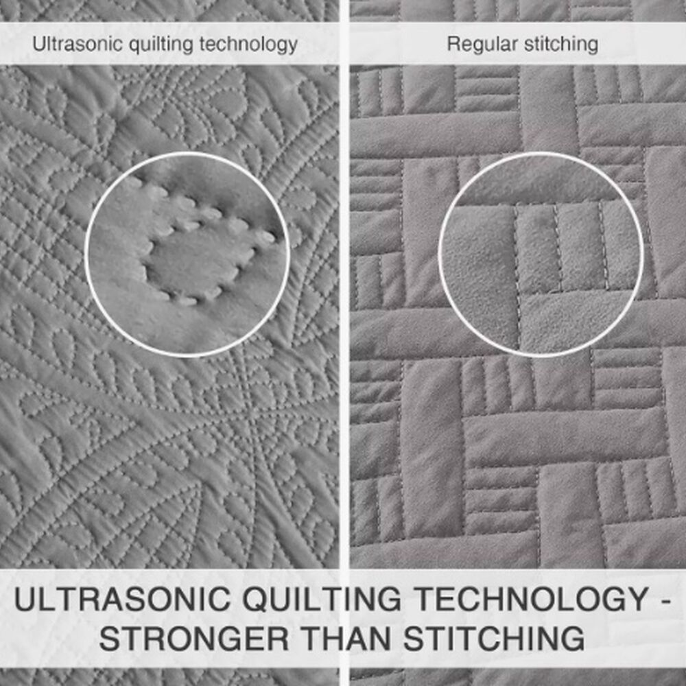 Cubrecama Quilt Reversible King Gris image number 2.0