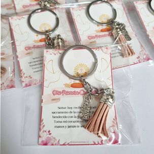 Primera Comunion 12 Llaveros + Tarjetas Recuerdos Encintados