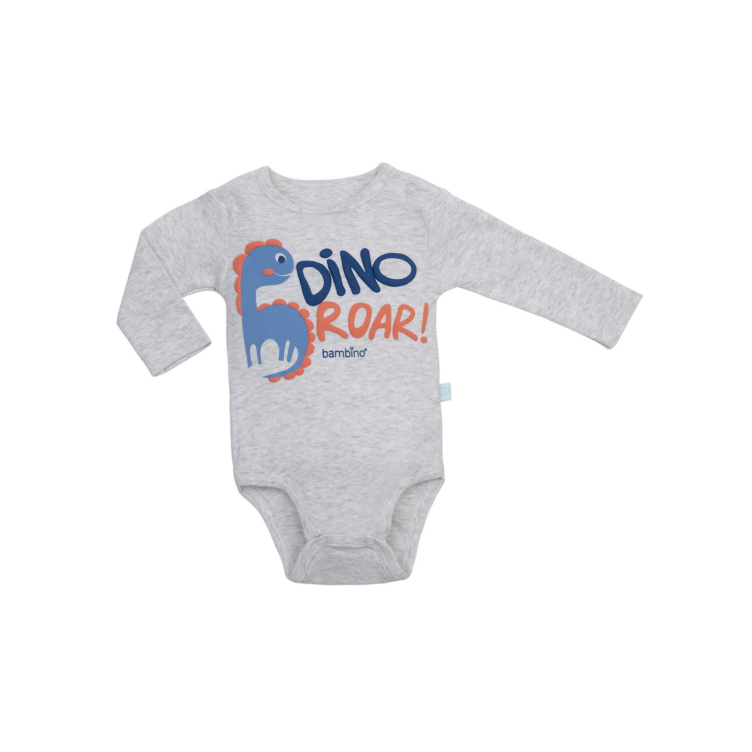 Set 2 Piezas Bodys Manga Larga Bambino Dinosaurio Azul image number 2.0