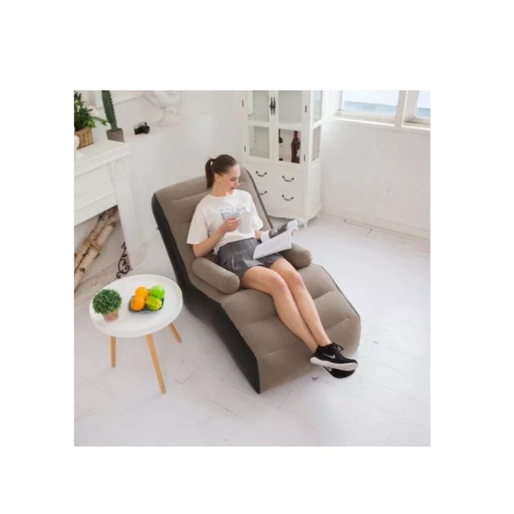 Sof&aacute; Sill&oacute;n Silla Puff Inflable Apoya Brazos Tumbona Camping image number 8.0