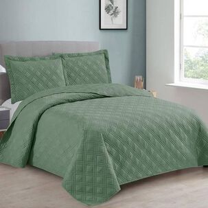 Quilt Andes Liso Verde 2 Plazas