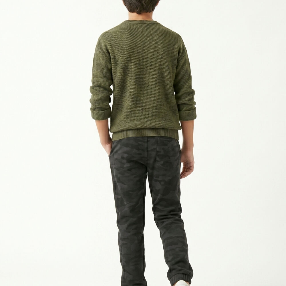 Pantalon De Buzo Jogger Camuflado Militar Para Ni&ntilde;o image number 4.0