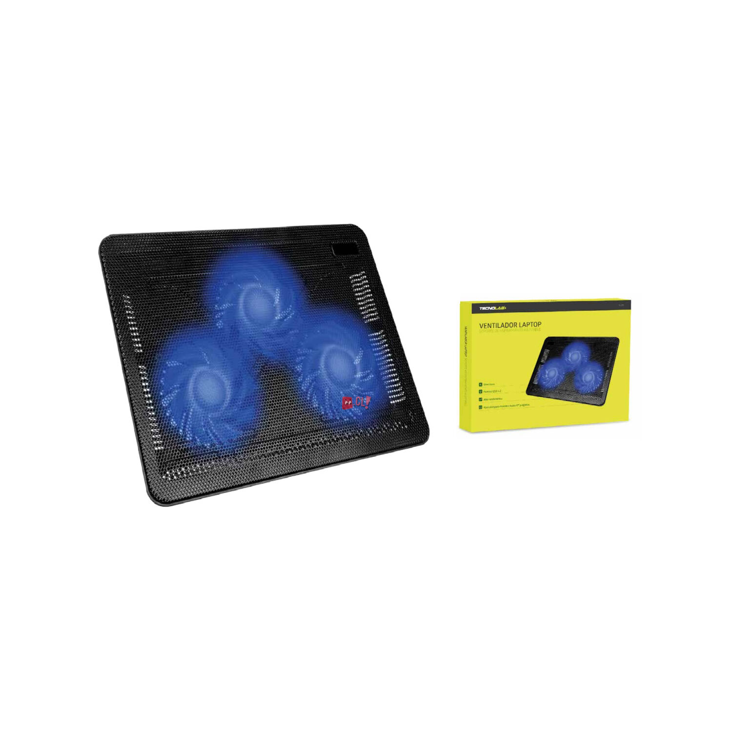Base 3 Ventiladores Notebook Gamer Led Azul - Ps image number 1.0