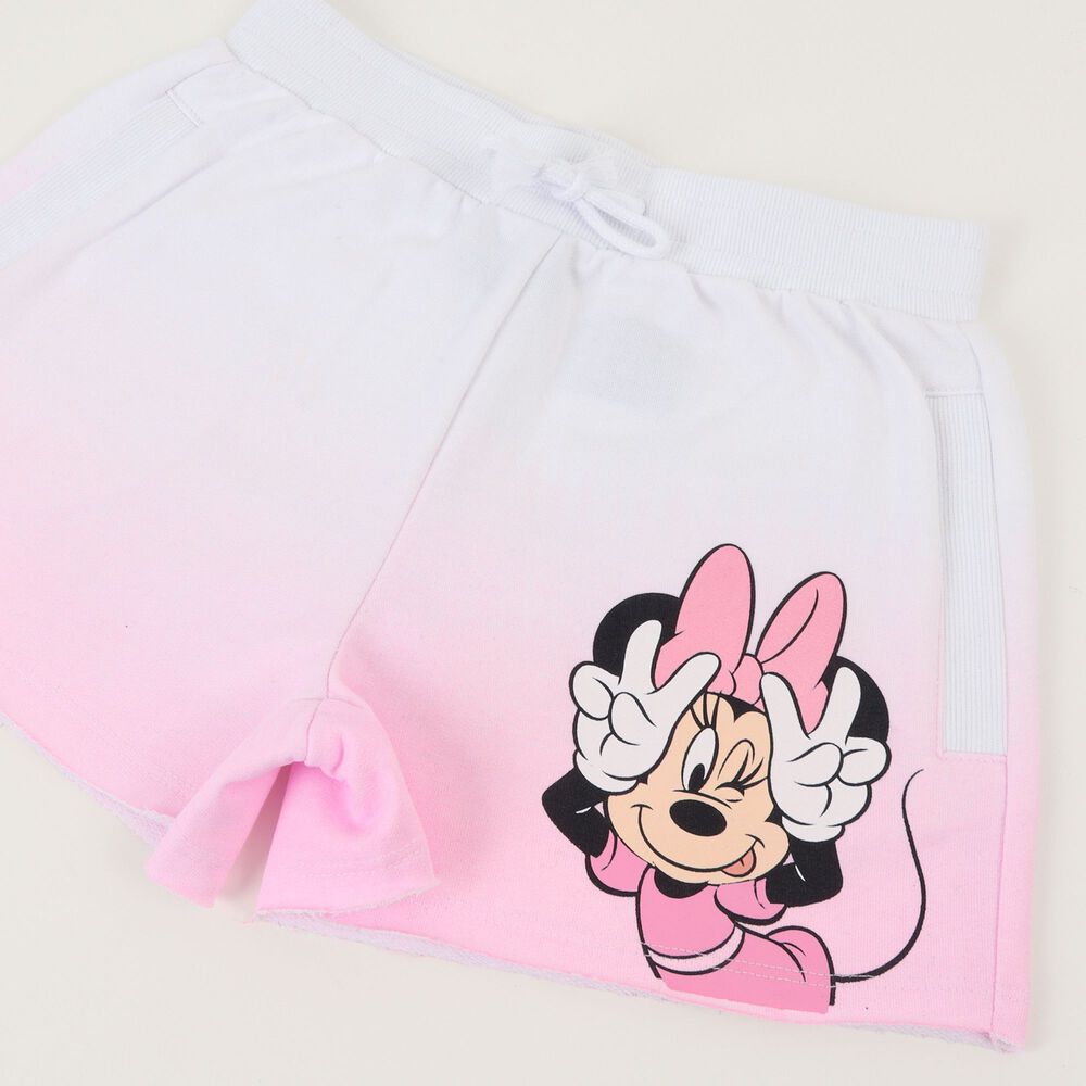 Short Cord&oacute;n Ni&ntilde;a Blanco Tie Dye Minnie Mouse Disney image number 2.0