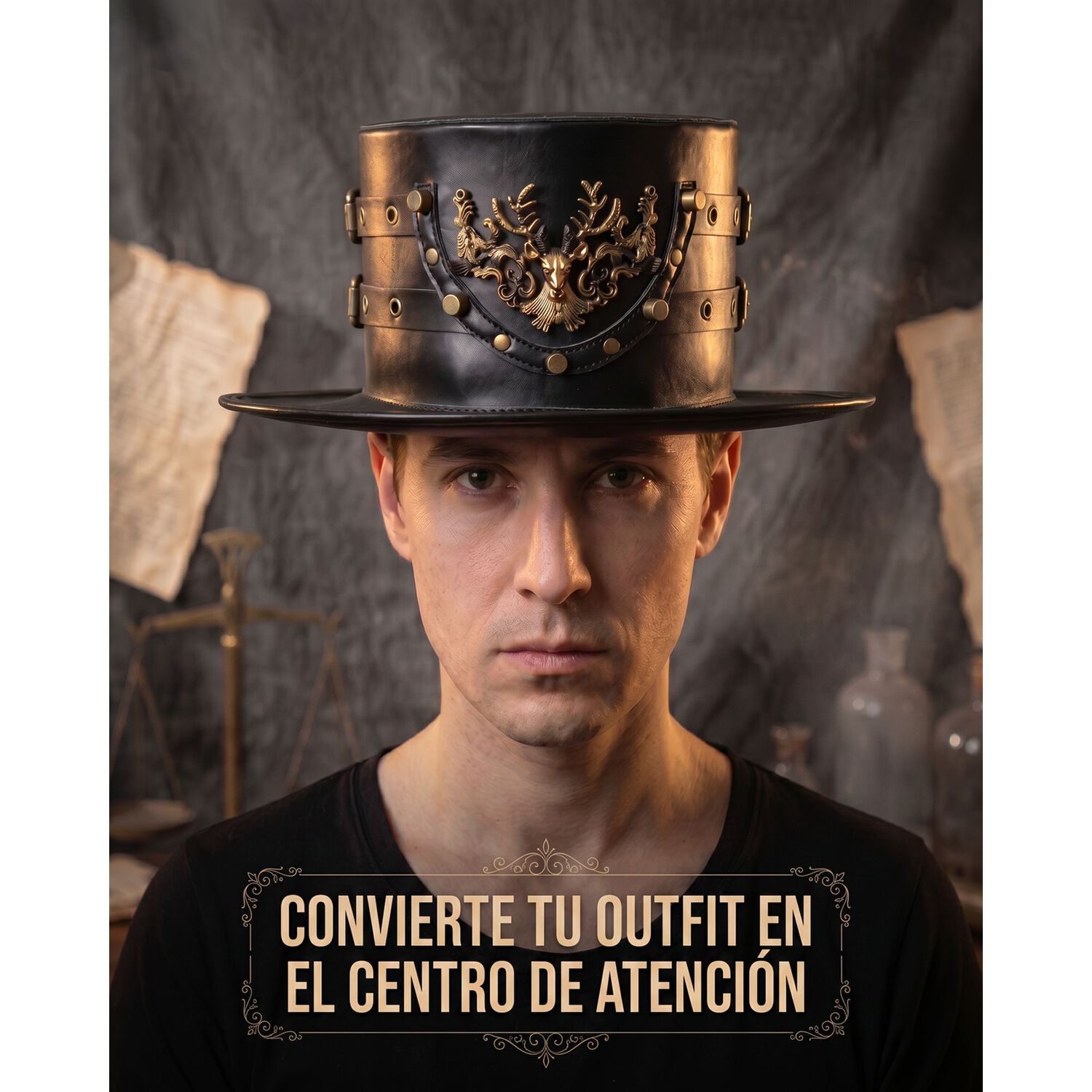Sombrero Steampunk Disfraz Medico Peste Negra G&oacute;tico image number 9.0