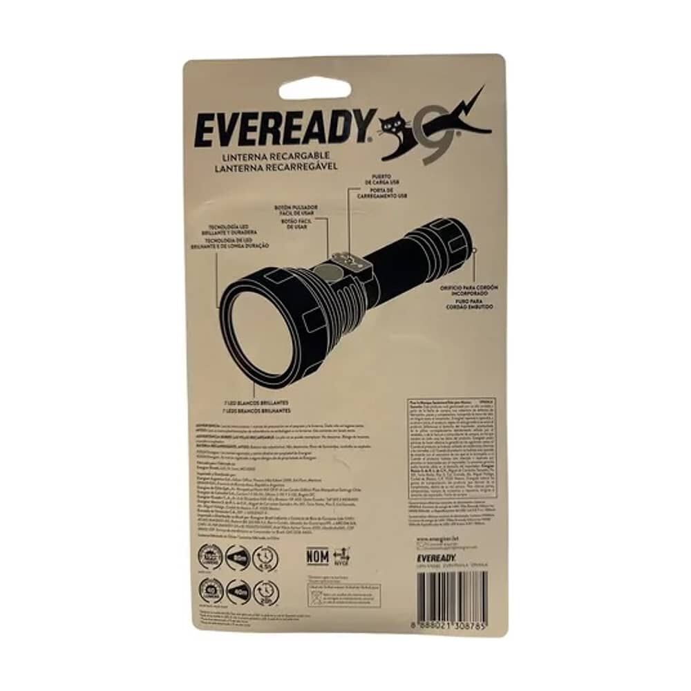 Linterna Eveready Led Recargable Usb 150 L&uacute;menes Evrvphhl4 image number 3.0