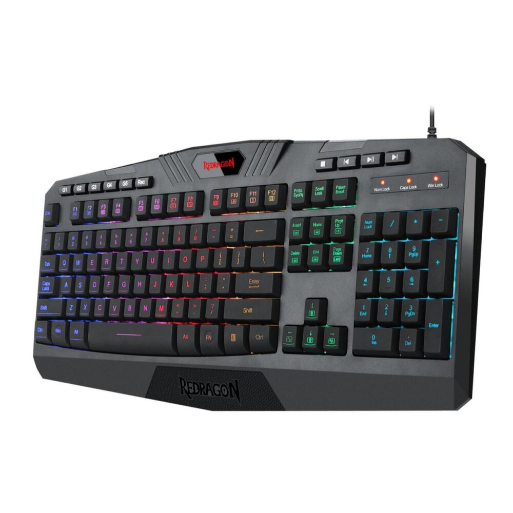 Teclado Mecanico Gamer Usb Rgb Negro Harpe Redragon image number 0.0