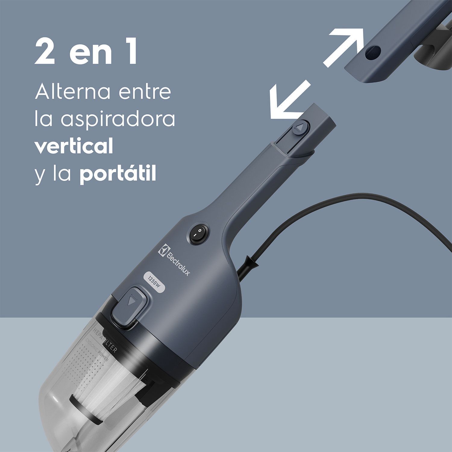 Aspiradora Vertical Con Cable Electrolux 1250w 2 En 1 Con Filtro Hepa Stk21 image number 7.0