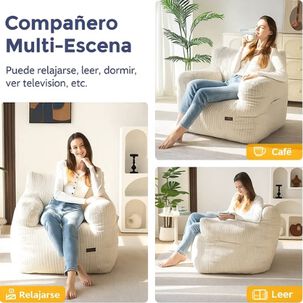 Puff Silla Sillon Individual Bajo 90x95 Espuma Acolchable