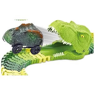 Juguete Pista De Carrera Autos De Dinosaurios 147 Piezas Infantil