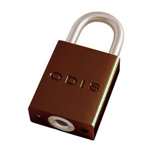 Candado Bloqueo Aluminio Odis 38mm - Caf&eacute;