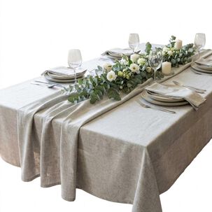 Mantel De Algod&oacute;n Max Liso Gris 157x227 Cm