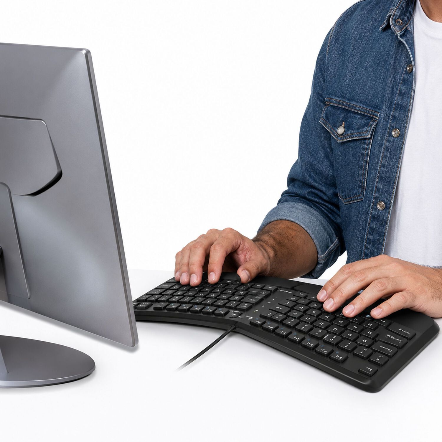 Teclado Ergon&oacute;mico Con Apoya Mu&ntilde;ecas Enterprise Copilot Ai image number 7.0