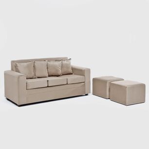 Sof&aacute; Almore Paris + 2 Pouf / 5 Cuerpos