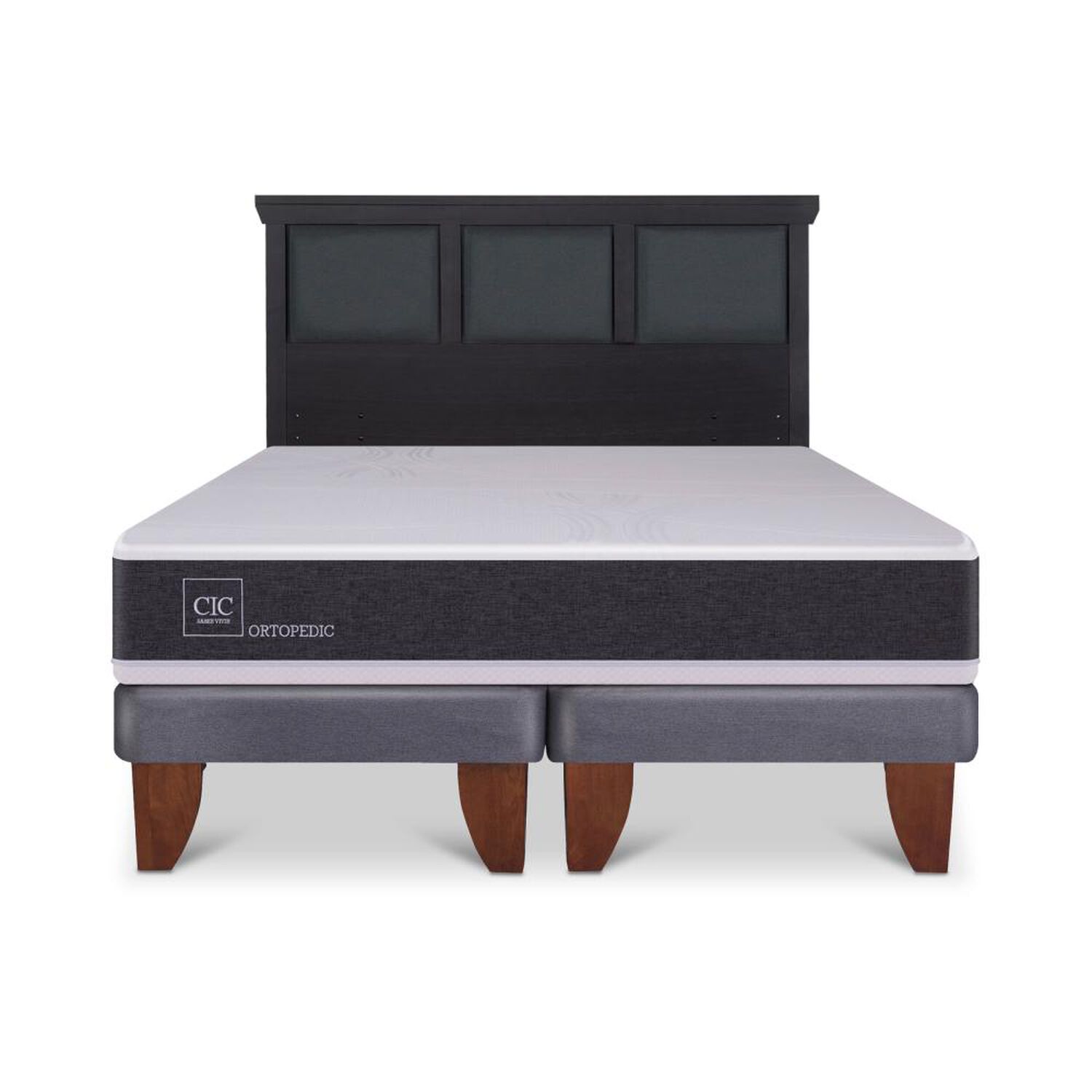 Cama Europea Cic Ortopedic / 2 Plazas / Base Dividida + Respaldo image number 0.0