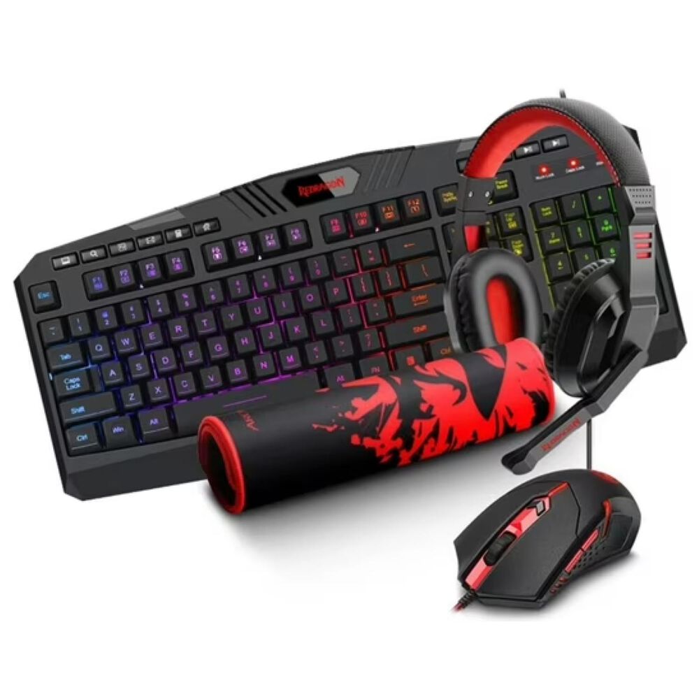 Kit Gamer 4en1 Audifono Teclado Mouse Mousepad S101 Redragon image number 4.0