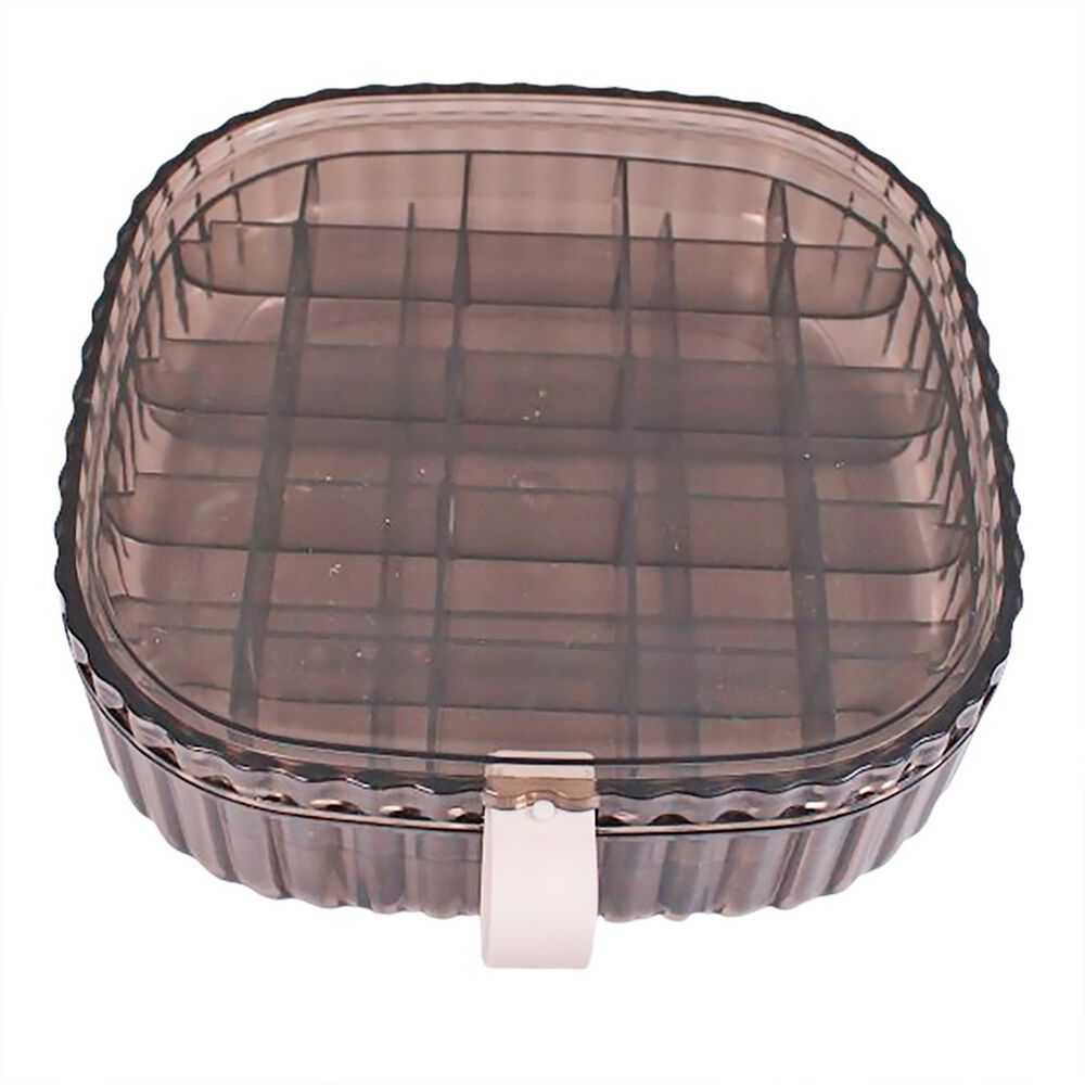 Caja Organizadora De Joyas De Plástico Transparente De 2 Capas image number 4.0