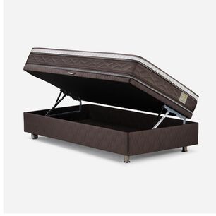 Cama Ba&uacute;l Rosen New Style 4 Plus / 1.5 Plazas / Base Normal + Set De Maderas