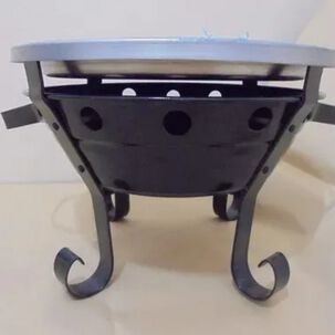 Brasero Parrilla Mesa Chapa Enlozada 26x20 Cm