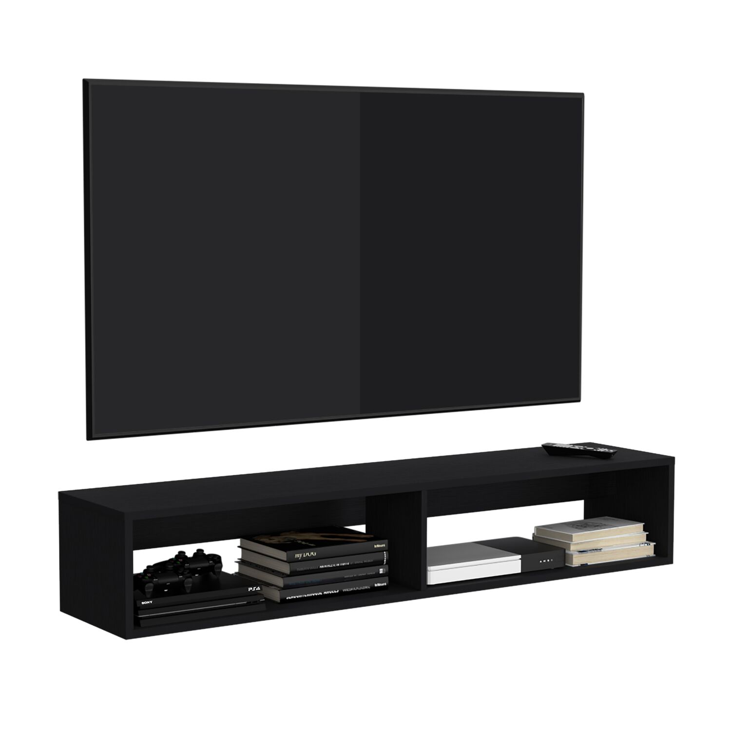 Repisa Flotente Tv 65" Fm-025n Negro image number 1.0
