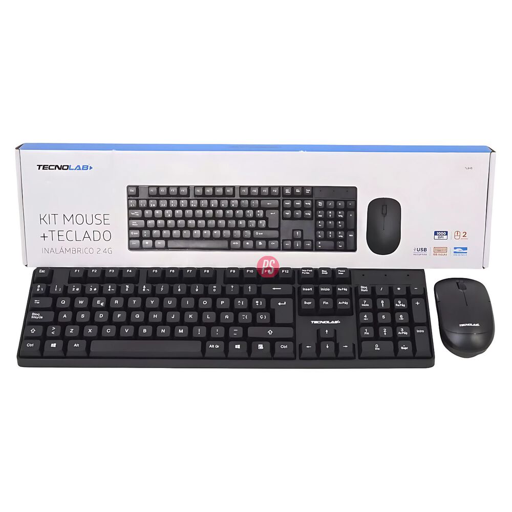 Kit Teclado + Mouse Inal&aacute;mbrico 2.4g Ergon&oacute;mico - Ps image number 3.0