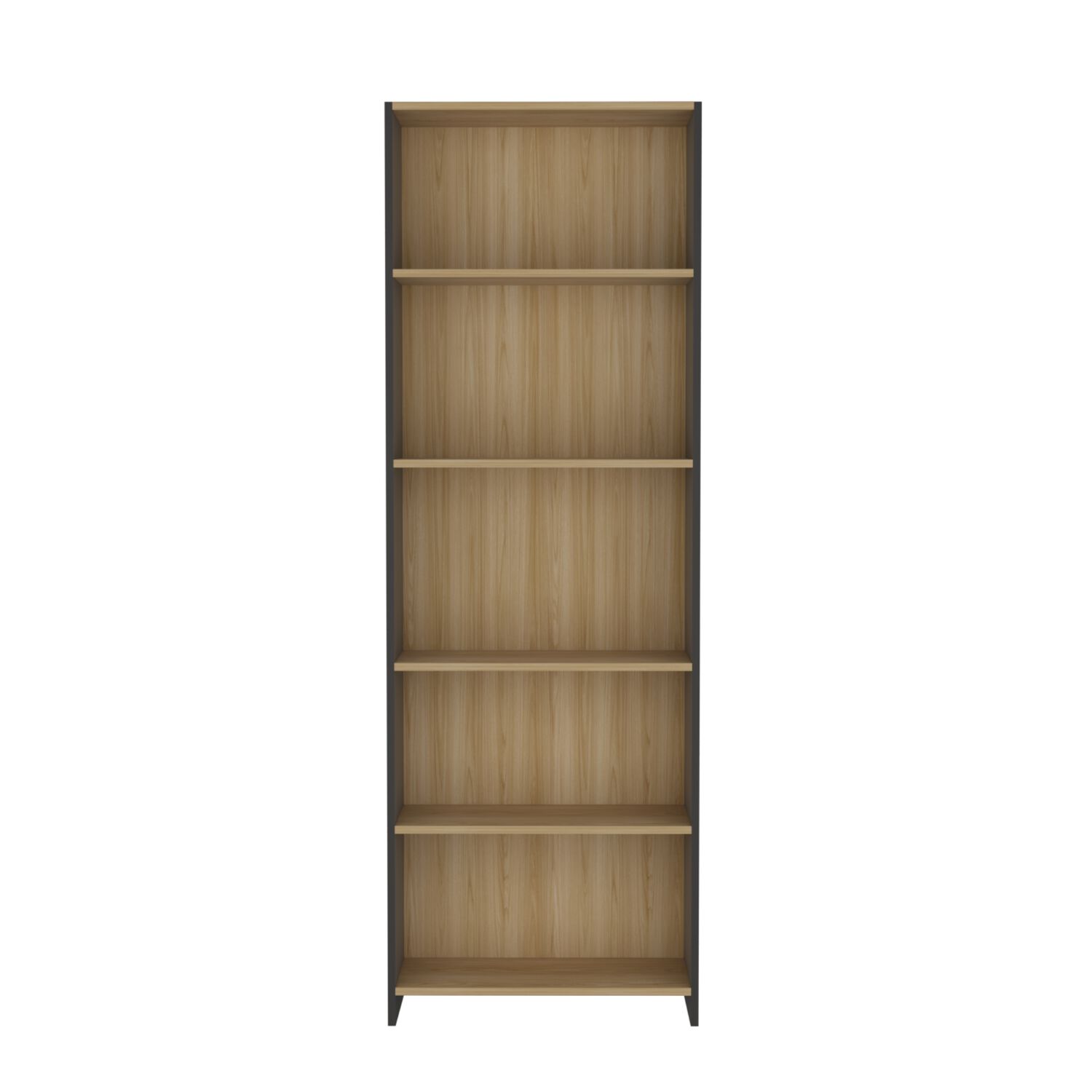 Mueble Biblioteca Con 5 Repisas 180,6x63x26,6 Cm Caf&eacute; Claro Y Negro image number 3.0