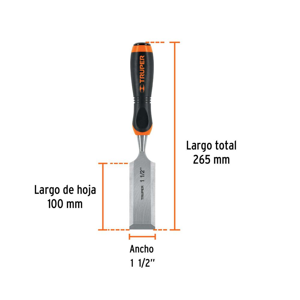Formón Mango Confort Grip 1.1/2" - Truper image number 2.0