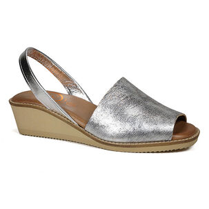 Sandalia Cuero Anika Plateado Sandalia Cuero Anika Plateado