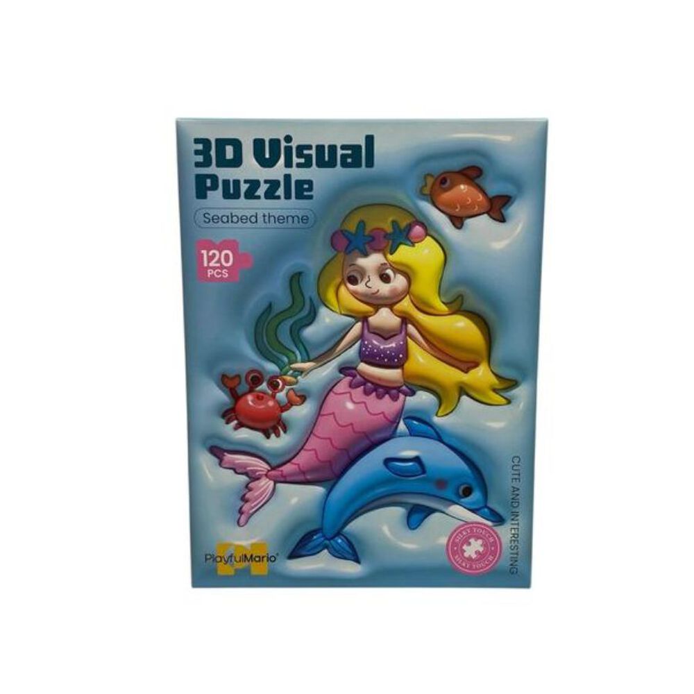 Puzzle 3d De Sirenas Infantil 120 Piezas image number 0.0