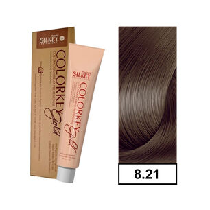 Colorkey Gold - Tintura Permanente Efecto 3d Pigment Silkey 60gr + Oxidante - 8.21 Rubio Claro Nacarado Ceniza