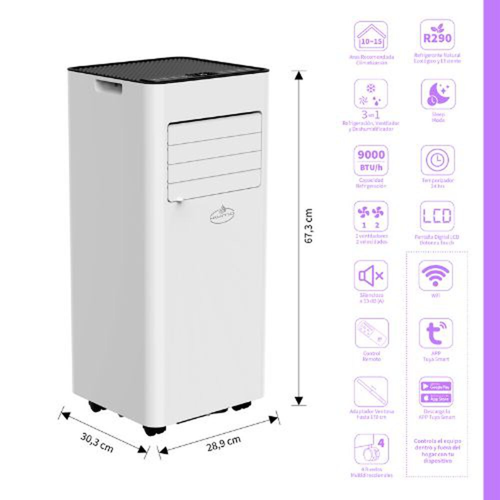 Aire Acondicionado Port&aacute;til Wifi 9000 Btu Ld 9wf Es White image number 1.0