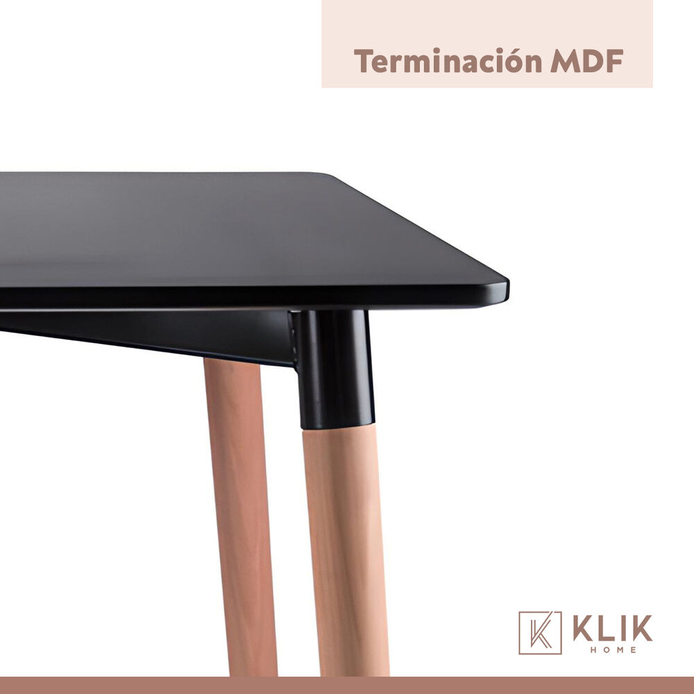 Comedor Mesa Eames Cuadrada Negra + 4 Sillas Eames Negras image number 6.0
