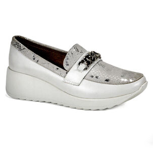 Mocasín Cuero Venisia Gris