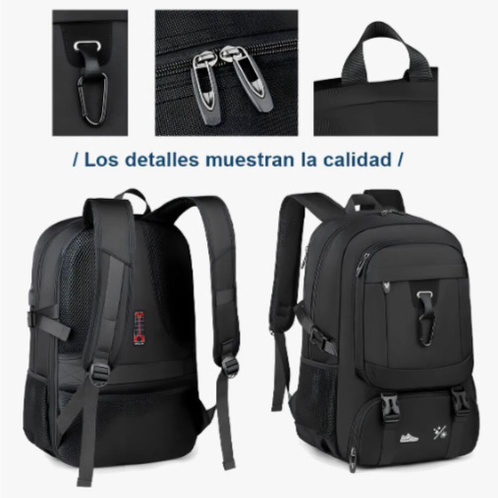 Mochila De Viaje Negra image number 4.0