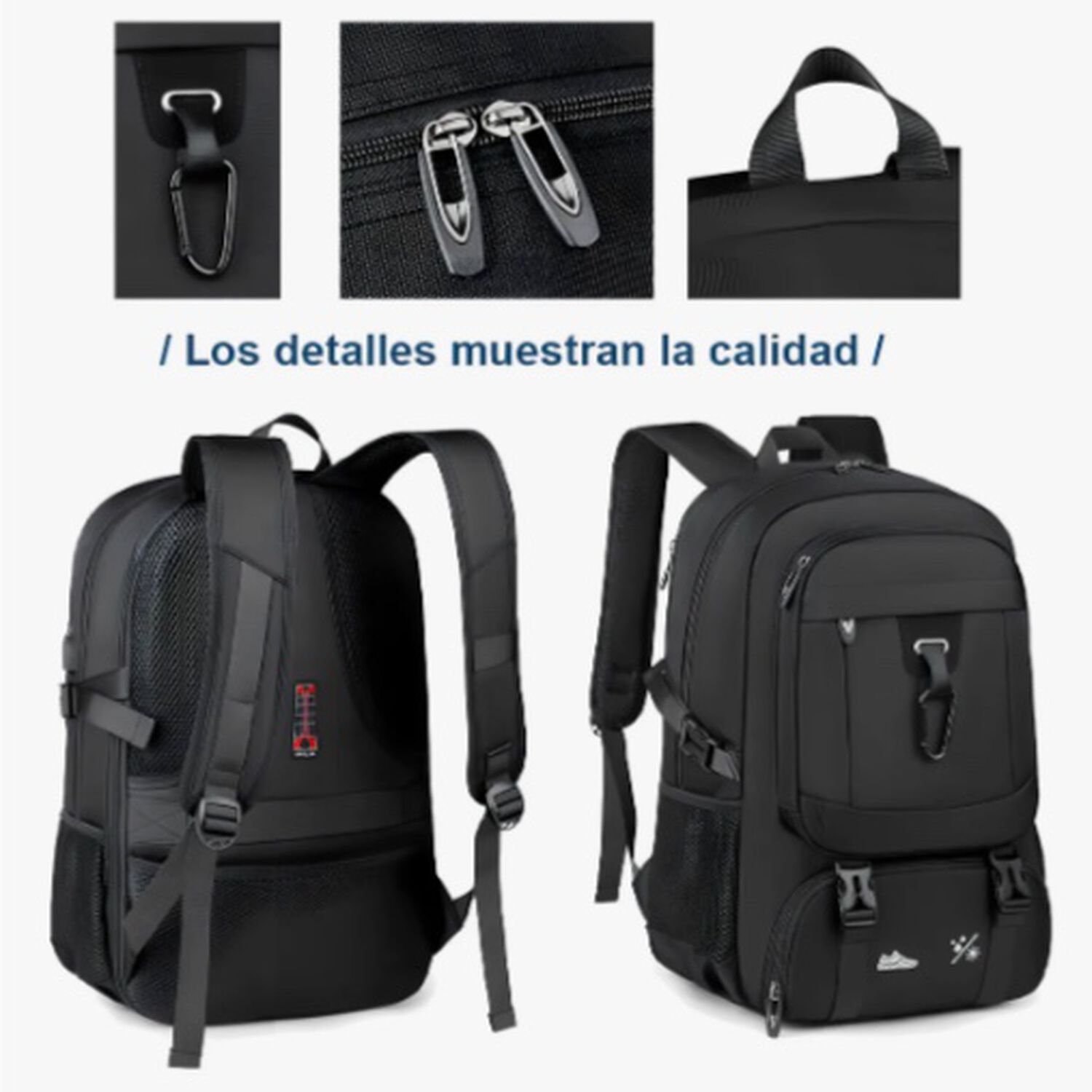 Mochila De Viaje Negra image number 4.0