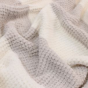 Manta De Franela Nautica 127x152 Waffle Suavidad Superior Taupe