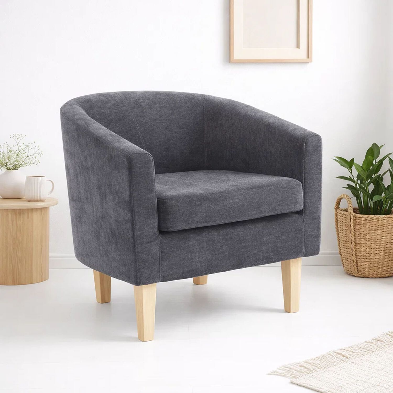 Sill&oacute;n Compacto Woodline - Gris image number 1.0