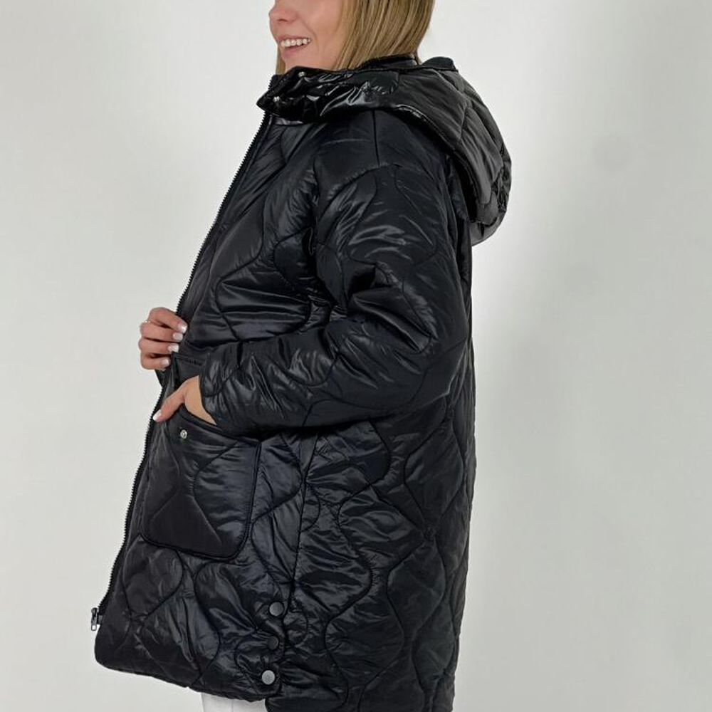 Parka Con Capucha Cuello Metalizado image number 3.0